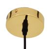 GLOBOSTAR® DIXAR 01466 Μοντέρνο Κρεμαστό Φωτιστικό Οροφής με Ντουί 1 x E27 AC 220-240V IP20 - Χρυσό - Μ36 x Π36 x Υ45cm