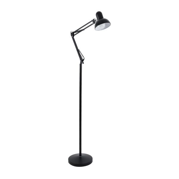 GLOBOSTAR® AUDREY 01468 Vintage Επιδαπέδιο Φωτιστικό με Ντουί 1 x E27 AC 220-240V IP20 - Μαύρο - Μ15 x Π15 x Υ190cm