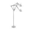 GLOBOSTAR® AUDREY 01469 Vintage Επιδαπέδιο Φωτιστικό με Ντουί 1 x E27 AC 220-240V IP20 - Ασημί - Μ15 x Π15 x Υ190cm