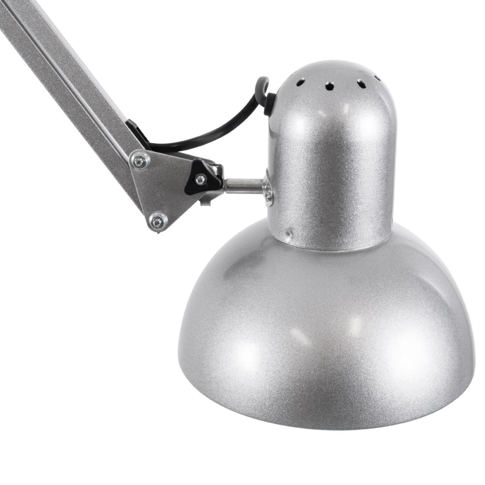GLOBOSTAR® AUDREY 01469 Vintage Επιδαπέδιο Φωτιστικό με Ντουί 1 x E27 AC 220-240V IP20 - Ασημί - Μ15 x Π15 x Υ190cm