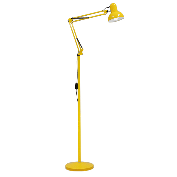 GLOBOSTAR® AUDREY 01472 Μοντέρνο Επιδαπέδιο Φωτιστικό με Ντουί 1 x E27 AC 220-240V IP20 - Κίτρινο - Μ15 x Π15 x Υ190cm