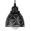 GLOBOSTAR® COOLIE 01475 Μοντέρνο Κρεμαστό Φωτιστικό Οροφής με Ντουί 1 x E27 AC 220-240V IP20 - Μαύρο & Χρυσό - Μ13 x Π13 x Υ14cm