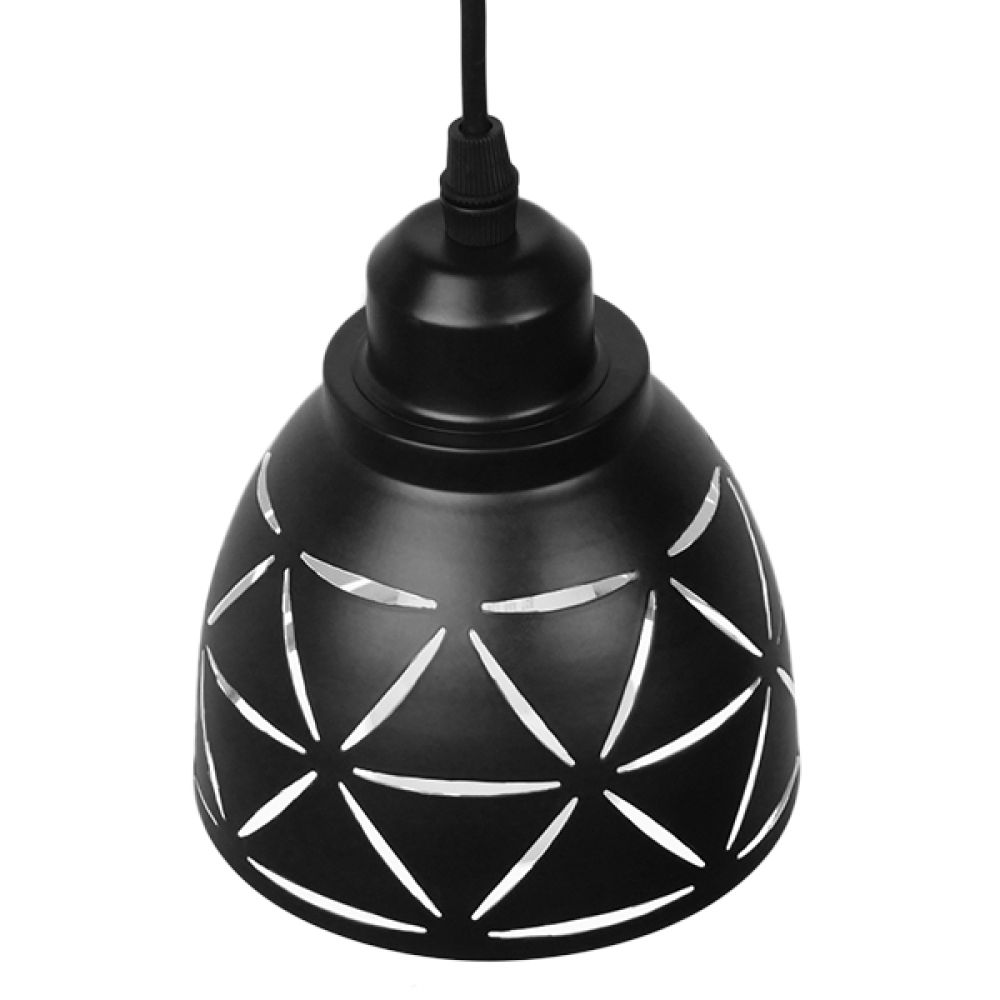 GLOBOSTAR® COOLIE 01475 Μοντέρνο Κρεμαστό Φωτιστικό Οροφής με Ντουί 1 x E27 AC 220-240V IP20 - Μαύρο & Χρυσό - Μ13 x Π13 x Υ14cm