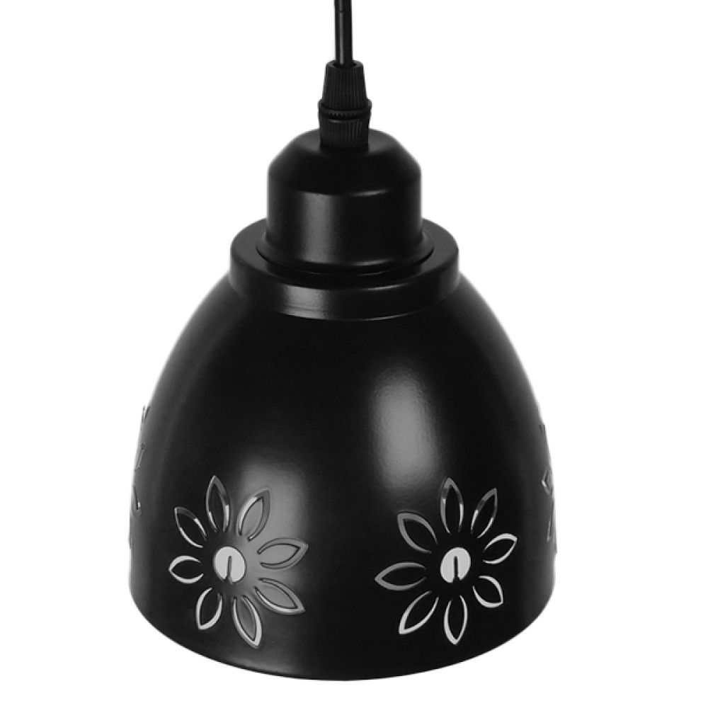 GLOBOSTAR® COOLIE 01479 Μοντέρνο Κρεμαστό Φωτιστικό Οροφής με Ντουί 1 x E27 AC 220-240V IP20 - Μαύρο & Χρυσό - Μ12.5 x Π12.5 x Υ11.5cm