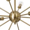 GLOBOSTAR® MILANO 01485 Μοντέρνο Φωτιστικό Οροφής με Ντουί 12 x E27 AC 220-240V IP20 - Χρυσό - Μ80 x Π80 x Υ80cm