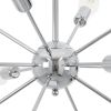 GLOBOSTAR® MILANO 01487 Μοντέρνο Φωτιστικό Οροφής με Ντουί 12 x E27 AC 220-240V IP20 - Ασημί - Μ80 x Π80 x Υ80cm