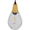GLOBOSTAR® NOAH 01491 Μοντέρνο Κρεμαστό Φωτιστικό Οροφής με Ντουί 1 x E27 AC 220-240V IP20 - Διάφανο & Μπεζ - Μ16 x Π16 x Υ30cm