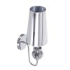 GLOBOSTAR® LAURA 01498 Μοντέρνο Φωτιστικό Τοίχου - Απλίκα με Ντουί 1 x E27 AC 220-240V IP20 - Ασημί - Μ21 x Π15 x Y48cm