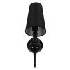 GLOBOSTAR® LAURA 01500 Μοντέρνο Φωτιστικό Τοίχου - Απλίκα με Ντουί 1 x E27 AC 220-240V IP20 - Μαύρο - Μ21 x Π15 x Y48cm