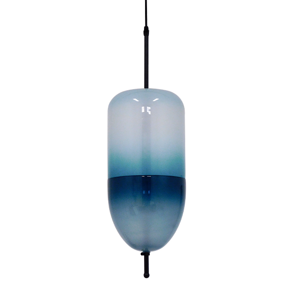 GLOBOSTAR® TEARDROP 01504 Μοντέρνο Κρεμαστό Φωτιστικό Οροφής με Ντουί 3 x G4 AC 220-240V IP20 - Τιρκουάζ - Μ20 x Π20 x Υ65cm