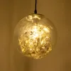GLOBOSTAR® HARPER 01510 Μοντέρνο Κρεμαστό Φωτιστικό Οροφής με Ντουί 1 x E27 AC 220-240V IP20 - Διάφανο & Ασημί - Μ25 x Π25 x Υ30cm