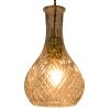 GLOBOSTAR® WHISKEY 01514 Vintage Κρεμαστό Φωτιστικό Οροφής με Ντουί 1 x E27 AC 220-240V IP20 - Διάφανο - Μ14 x Π14 x Υ23cm