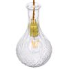 GLOBOSTAR® WHISKEY 01514 Vintage Κρεμαστό Φωτιστικό Οροφής με Ντουί 1 x E27 AC 220-240V IP20 - Διάφανο - Μ14 x Π14 x Υ23cm