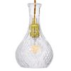 GLOBOSTAR® WHISKEY 01514 Vintage Κρεμαστό Φωτιστικό Οροφής με Ντουί 1 x E27 AC 220-240V IP20 - Διάφανο - Μ14 x Π14 x Υ23cm