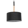 GLOBOSTAR® BRONX 01517 Μοντέρνο Κρεμαστό Φωτιστικό Οροφής με Ντουί 1 x E27 AC 220-240V IP20 - Μαύρο & Μπεζ - Μ35 x Π35 x Υ50cm