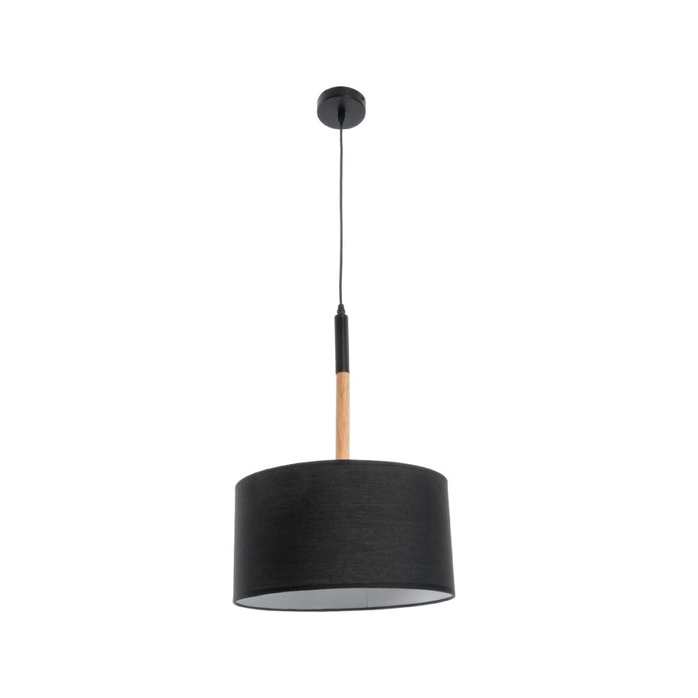 GLOBOSTAR® BRONX 01517 Μοντέρνο Κρεμαστό Φωτιστικό Οροφής με Ντουί 1 x E27 AC 220-240V IP20 - Μαύρο & Μπεζ - Μ35 x Π35 x Υ50cm