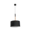 GLOBOSTAR® BRONX 01517 Μοντέρνο Κρεμαστό Φωτιστικό Οροφής με Ντουί 1 x E27 AC 220-240V IP20 - Μαύρο & Μπεζ - Μ35 x Π35 x Υ50cm
