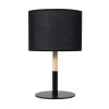 GLOBOSTAR® BRONX 01519 Μοντέρνο Επιτραπέζιο Φωτιστικό Πορτατίφ με Ντουί 1 x E27 AC 220-240V IP20 - Μαύρο & Μπεζ - Μ25 x Π25 x Υ40cm