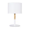 GLOBOSTAR® BRONX 01520 Μοντέρνο Επιτραπέζιο Φωτιστικό Πορτατίφ με Ντουί 1 x E27 AC 220-240V IP20 - Λευκό & Μπεζ - Μ25 x Π25 x Υ40cm