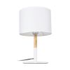 GLOBOSTAR® BRONX 01520 Μοντέρνο Επιτραπέζιο Φωτιστικό Πορτατίφ με Ντουί 1 x E27 AC 220-240V IP20 - Λευκό & Μπεζ - Μ25 x Π25 x Υ40cm