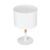 GLOBOSTAR® BRONX 01520 Μοντέρνο Επιτραπέζιο Φωτιστικό Πορτατίφ με Ντουί 1 x E27 AC 220-240V IP20 - Λευκό & Μπεζ - Μ25 x Π25 x Υ40cm