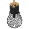 ΠΡΟΣΦΟΡΑ GloboStar® URBAN 01522 Vintage Industrial Κρεμαστό Φωτιστικό Οροφής Μονόφωτο 1 x E27 Μαύρο Μεταλλικό Πλέγμα με Μπεζ Σχοινί Φ28 x Υ40cm