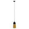 GLOBOSTAR® PALAZZO 01523 Μοντέρνο Κρεμαστό Φωτιστικό Οροφής με Ντουί 1 x E27 AC 220-240V IP20 - Μαύρο & Χρυσό - Μ14 x Π14 x Υ34cm