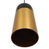 GLOBOSTAR® PALAZZO 01523 Μοντέρνο Κρεμαστό Φωτιστικό Οροφής με Ντουί 1 x E27 AC 220-240V IP20 - Μαύρο & Χρυσό - Μ14 x Π14 x Υ34cm