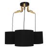 GLOBOSTAR® RAMSON 01525 Μοντέρνο Κρεμαστό Φωτιστικό Οροφής με Ντουί 3 x E27 AC 220-240V IP20 - Μαύρο & Μπεζ - Μ65 x Π65 x Υ20cm