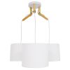 GLOBOSTAR® RAMSON 01526 Μοντέρνο Κρεμαστό Φωτιστικό Οροφής με Ντουί 3 x E27 AC 220-240V IP20 - Λευκό & Μπεζ - Μ65 x Π65 x Υ20cm