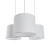 GLOBOSTAR® RAMSON 01526 Μοντέρνο Κρεμαστό Φωτιστικό Οροφής με Ντουί 3 x E27 AC 220-240V IP20 - Λευκό & Μπεζ - Μ65 x Π65 x Υ20cm
