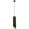 GLOBOSTAR® CARSON 01529 Μοντέρνο Κρεμαστό Φωτιστικό Οροφής με Ντουί 1 x E27 AC 220-240V IP20 - Μαύρο & Χρυσό - Μ15 x Π15 x Υ68cm
