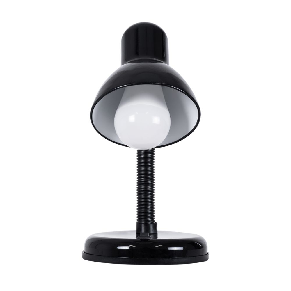 GLOBOSTAR® STUDENT 01530 Μοντέρνο Επιτραπέζιο Φωτιστικό Πορτατίφ με Ντουί 1 x E27 AC 220-240V IP20 - Μαύρο - Μ12 x Π12 x Υ32cm