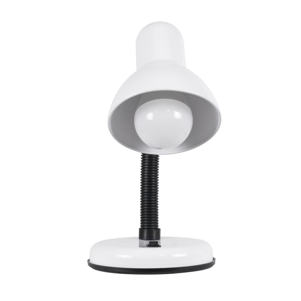 GLOBOSTAR® STUDENT 01531 Μοντέρνο Επιτραπέζιο Φωτιστικό Πορτατίφ με Ντουί 1 x E27 AC 220-240V IP20 - Λευκό & Μαύρο - Μ12 x Π12 x Υ32cm