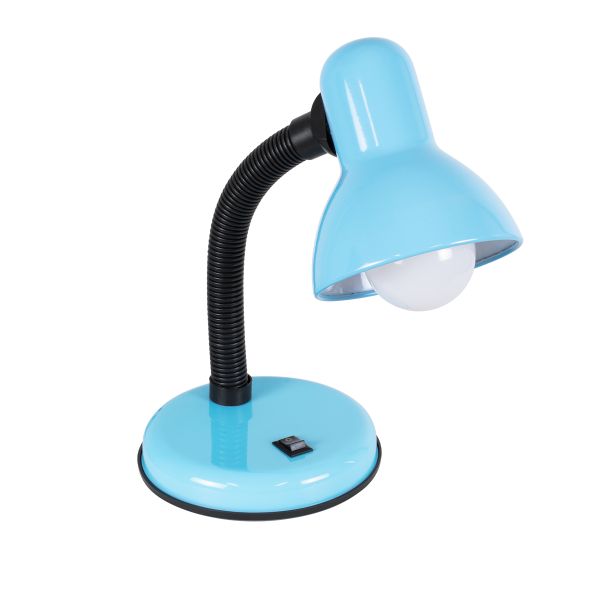 GLOBOSTAR® STUDENT 01532 Μοντέρνο Επιτραπέζιο Φωτιστικό Πορτατίφ με Ντουί 1 x E27 AC 220-240V IP20 - Γαλάζιο - Μ12 x Π12 x Υ32cm