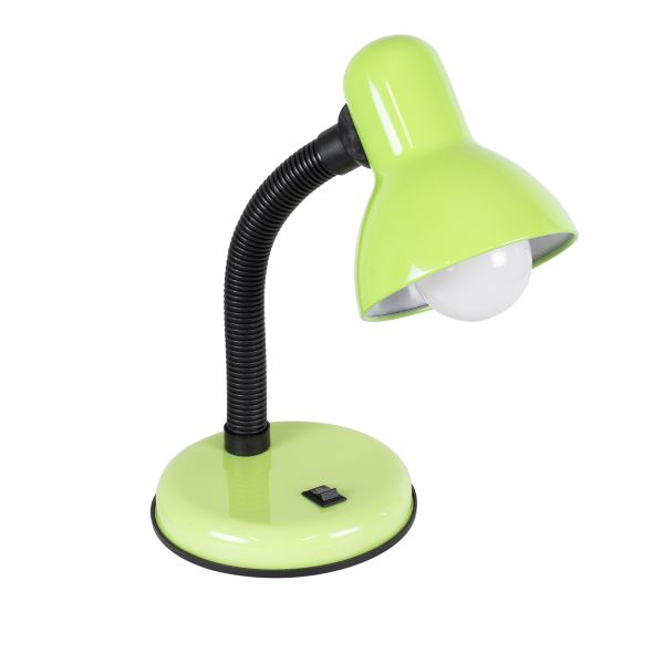 GloboStar® STUDENT GREEN 01533 Μοντέρνο Επιτραπέζιο Φωτιστικό Γραφείου Μονόφωτο 1 x E27 Πράσινο με Λευκό Μεταλλικό με Διακόπτη ΟN/OFF Καμπάνα Φ12 x Υ32cm