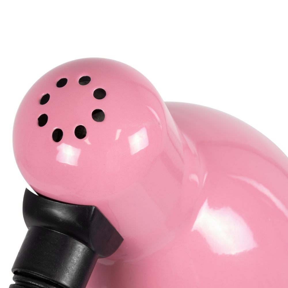 GLOBOSTAR® STUDENT 01534 Μοντέρνο Επιτραπέζιο Φωτιστικό Πορτατίφ με Ντουί 1 x E27 AC 220-240V IP20 - Ροζ & Μαύρο - Μ12 x Π12 x Υ32cm