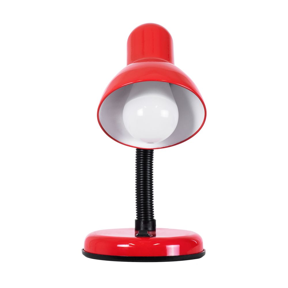 GLOBOSTAR® STUDENT 01535 Μοντέρνο Επιτραπέζιο Φωτιστικό Πορτατίφ με Ντουί 1 x E27 AC 220-240V IP20 - Κόκκινο & Μαύρο - Μ12 x Π12 x Υ32cm