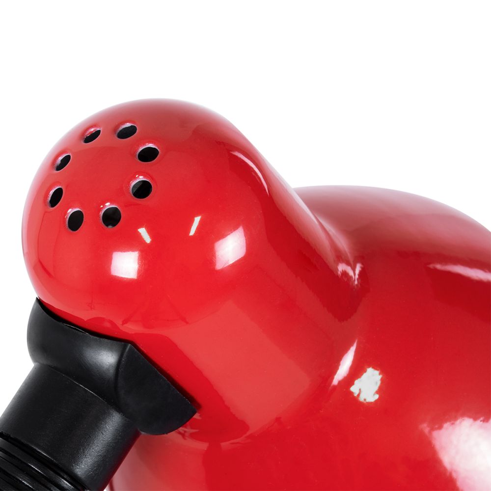 GLOBOSTAR® STUDENT 01535 Μοντέρνο Επιτραπέζιο Φωτιστικό Πορτατίφ με Ντουί 1 x E27 AC 220-240V IP20 - Κόκκινο & Μαύρο - Μ12 x Π12 x Υ32cm