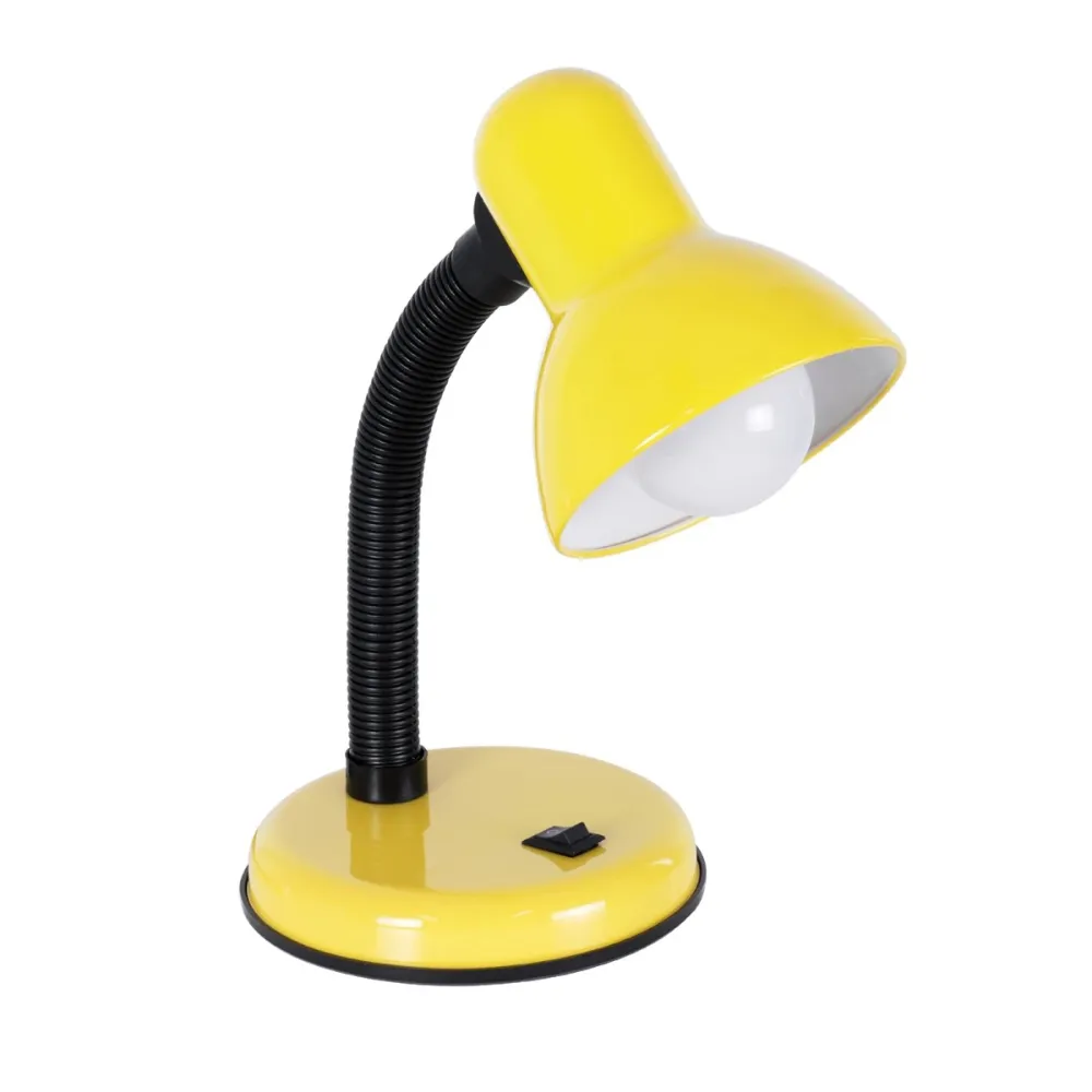GLOBOSTAR® STUDENT 01536 Μοντέρνο Επιτραπέζιο Φωτιστικό Πορτατίφ με Ντουί 1 x E27 AC 220-240V IP20 - Κίτρινο & Μαύρο - Μ12 x Π12 x Υ32cm