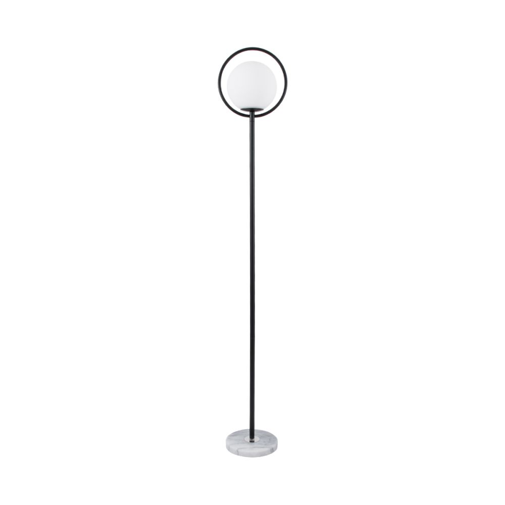 GLOBOSTAR® VERSAILLES 01540 Μοντέρνο Επιδαπέδιο Φωτιστικό με Ντουί 1 x E27 AC 220-240V IP20 - Μαύρο & Λευκό - Μ25 x Π25 x Υ150cm