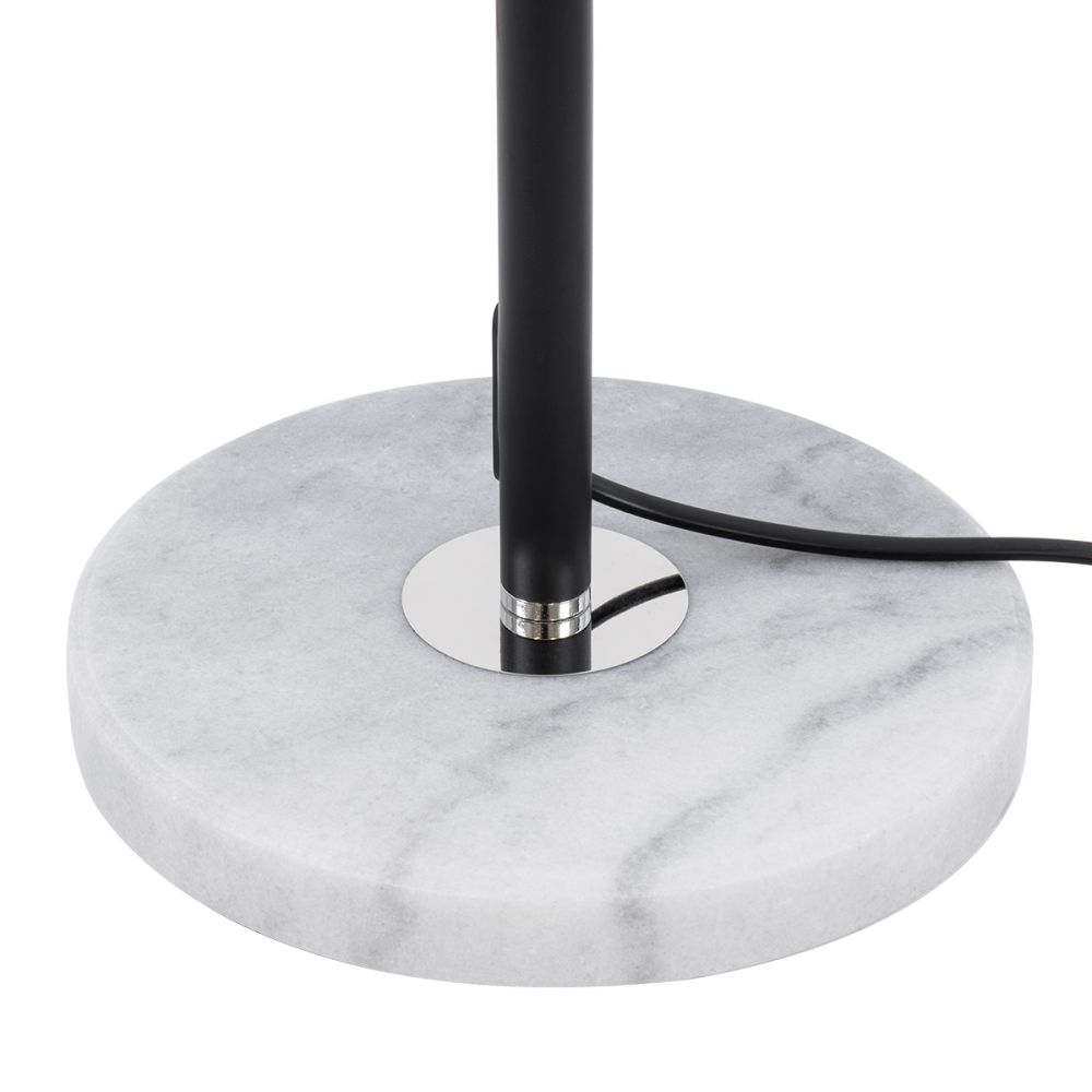 GLOBOSTAR® VERSAILLES 01540 Μοντέρνο Επιδαπέδιο Φωτιστικό με Ντουί 1 x E27 AC 220-240V IP20 - Μαύρο & Λευκό - Μ25 x Π25 x Υ150cm