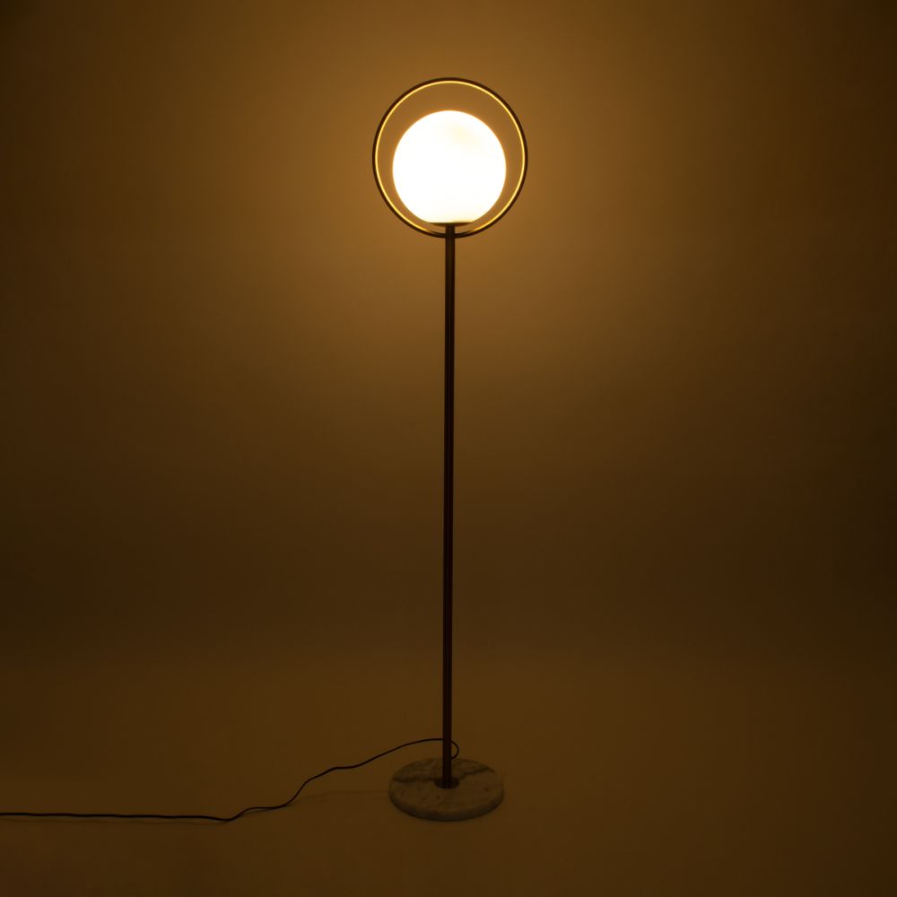 GLOBOSTAR® VERSAILLES 01543 Μοντέρνο Επιδαπέδιο Φωτιστικό με Ντουί 1 x E27 AC 220-240V IP20 - Χρυσό & Λευκό - Μ35 x Π35 x Υ170cm
