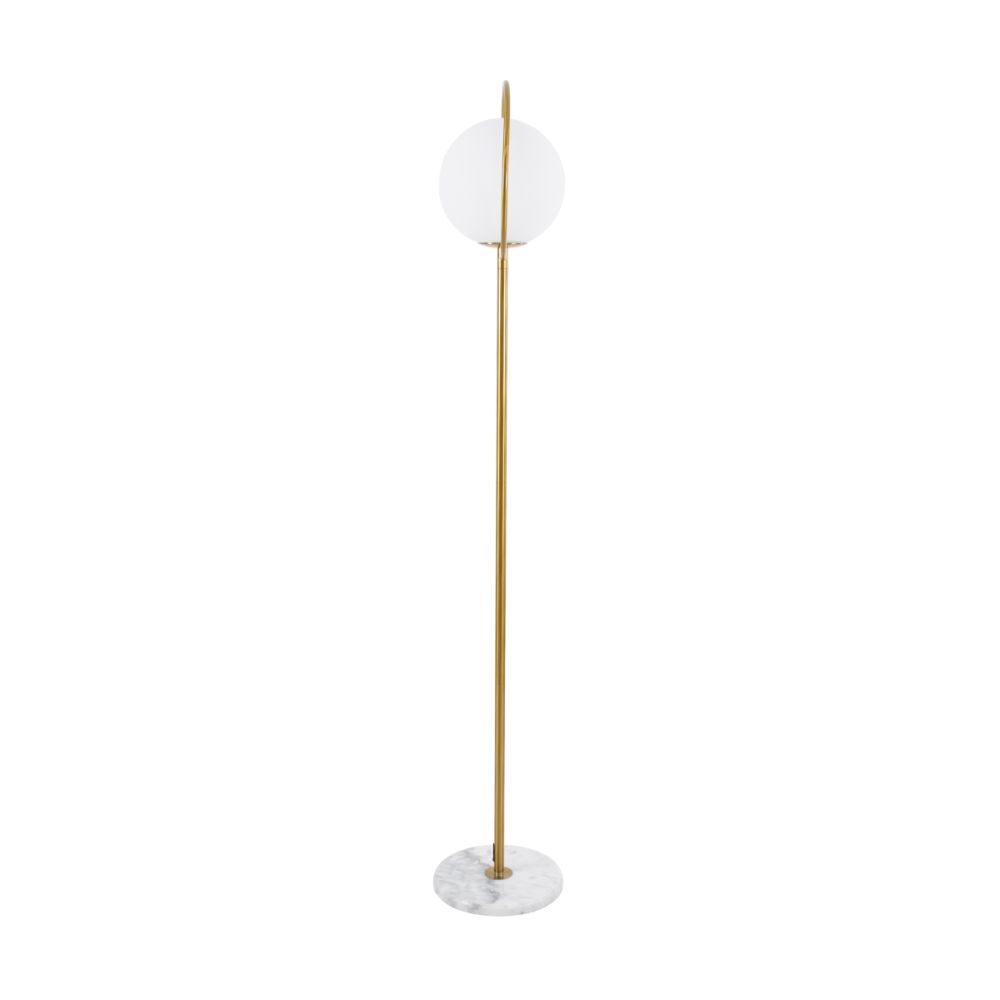 GLOBOSTAR® VERSAILLES 01543 Μοντέρνο Επιδαπέδιο Φωτιστικό με Ντουί 1 x E27 AC 220-240V IP20 - Χρυσό & Λευκό - Μ35 x Π35 x Υ170cm