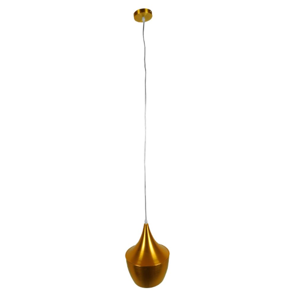 GLOBOSTAR® SHANGHAI 01544 Μοντέρνο Κρεμαστό Φωτιστικό Οροφής με Ντουί 1 x E27 AC 220-240V IP20 - Χρυσό Πλατίνα - Μ24 x Π24 x Υ30cm