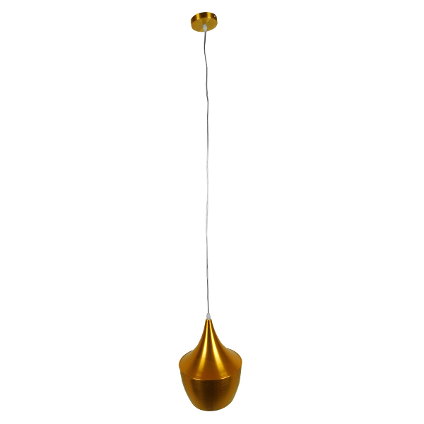 GLOBOSTAR® SHANGHAI 01544 Μοντέρνο Κρεμαστό Φωτιστικό Οροφής με Ντουί 1 x E27 AC 220-240V IP20 - Χρυσό Πλατίνα - Μ24 x Π24 x Υ30cm