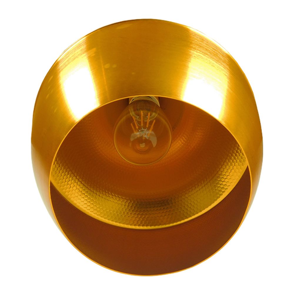 GLOBOSTAR® SHANGHAI 01544 Μοντέρνο Κρεμαστό Φωτιστικό Οροφής με Ντουί 1 x E27 AC 220-240V IP20 - Χρυσό Πλατίνα - Μ24 x Π24 x Υ30cm