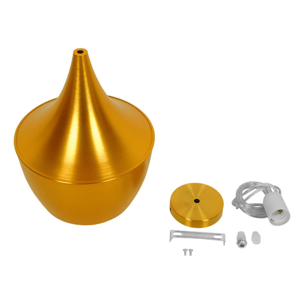 GLOBOSTAR® SHANGHAI 01544 Μοντέρνο Κρεμαστό Φωτιστικό Οροφής με Ντουί 1 x E27 AC 220-240V IP20 - Χρυσό Πλατίνα - Μ24 x Π24 x Υ30cm