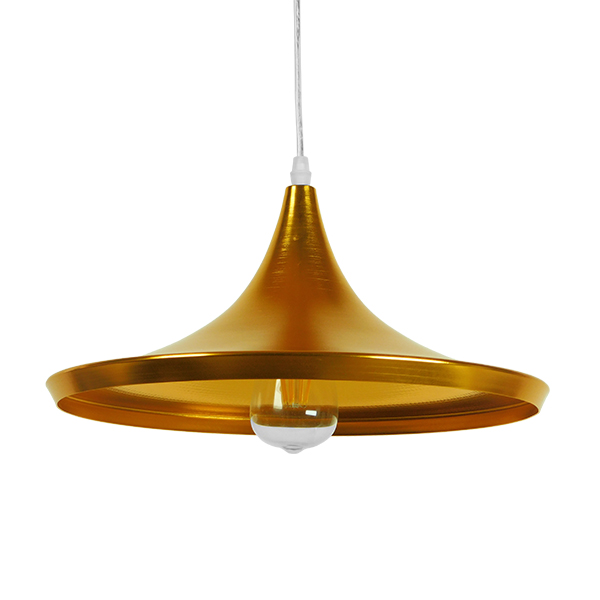 GLOBOSTAR® SHANGHAI 01545 Μοντέρνο Κρεμαστό Φωτιστικό Οροφής με Ντουί 1 x E27 AC 220-240V IP20 - Χρυσό - Μ37 x Π37 x Υ20cm