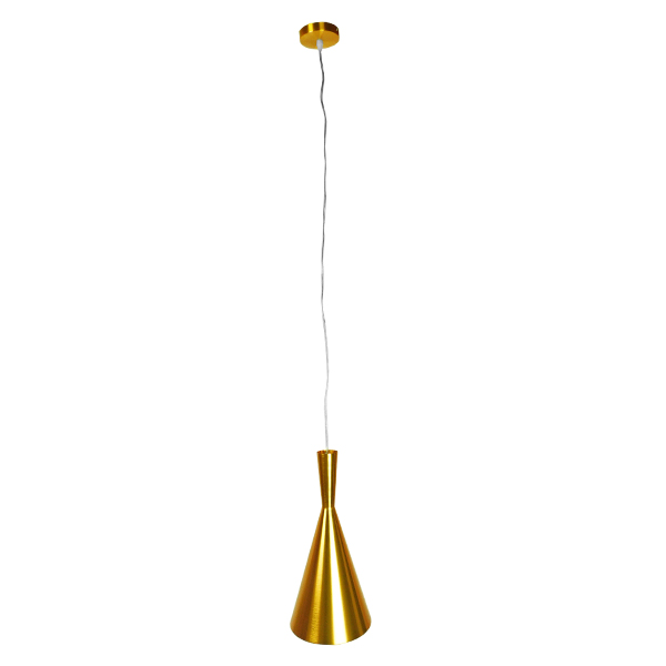 GLOBOSTAR® SHANGHAI 01546 Μοντέρνο Κρεμαστό Φωτιστικό Οροφής με Ντουί 1 x E27 AC 220-240V IP20 - Χρυσό - Μ18 x Π18 x Υ38.5cm